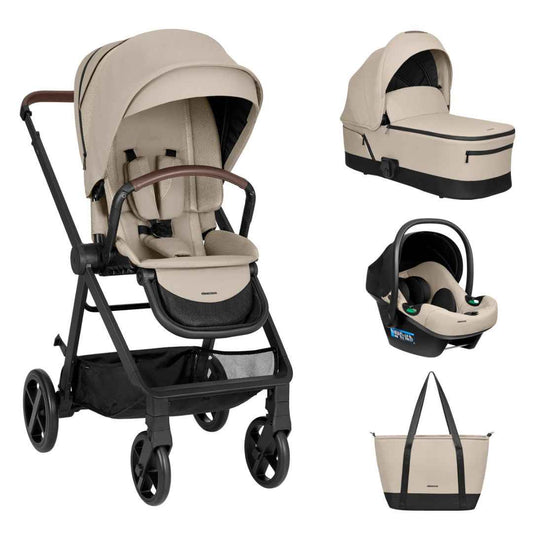 KikkaBoo® Passeggino con navicella 3in1 Mia Beige