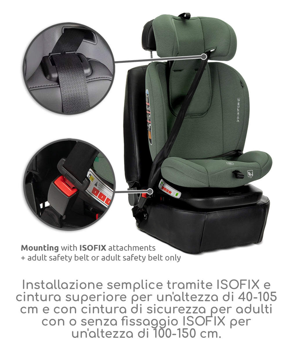 Seggiolino CAPELLA Isofix 360 GRIGIO