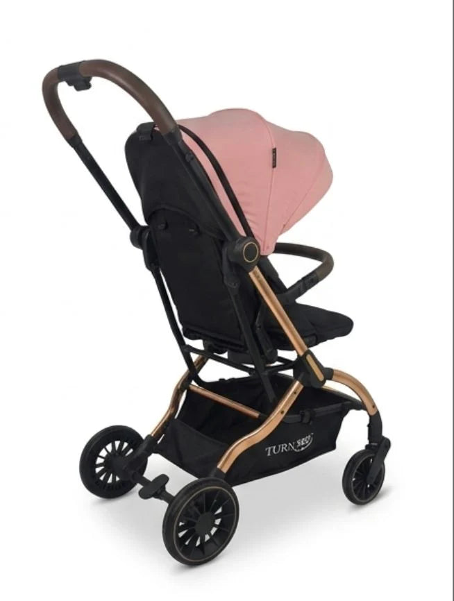 PASSEGGINO LEONIE TURN 360 FRONTE MAMMA E FRONTE STRADA CON COPRIGAMBE, ZAINO E ZANZARIERA OMOLOGATO 0/22KG ROSA