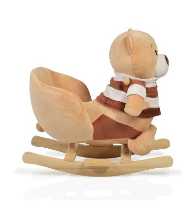 MONI Dondolo per Bambini in Legno Orso Marrone con Suoni