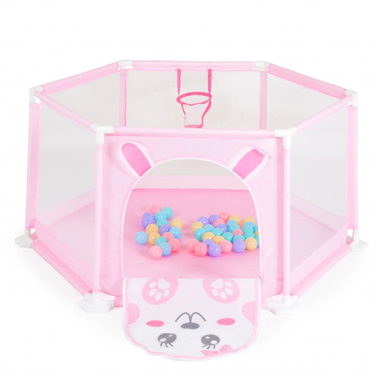 MONI BOX RECINTO CON 50 PALLINE ROSA