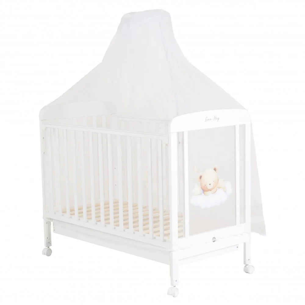 CANGAROO LUNA HUG CULLA IN LEGNO + MATERASSO + ASTA CON VELO CON PANNELLO LED ILLUMINATO
