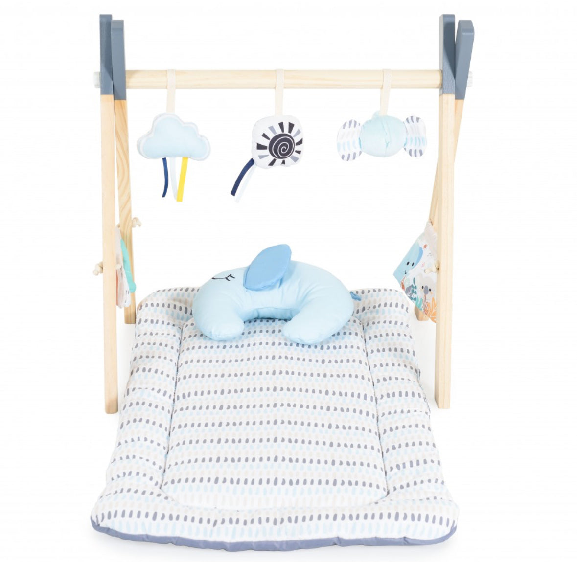 Moni Toys Sahara Tappeto da gioco con palestra per bambini in legno