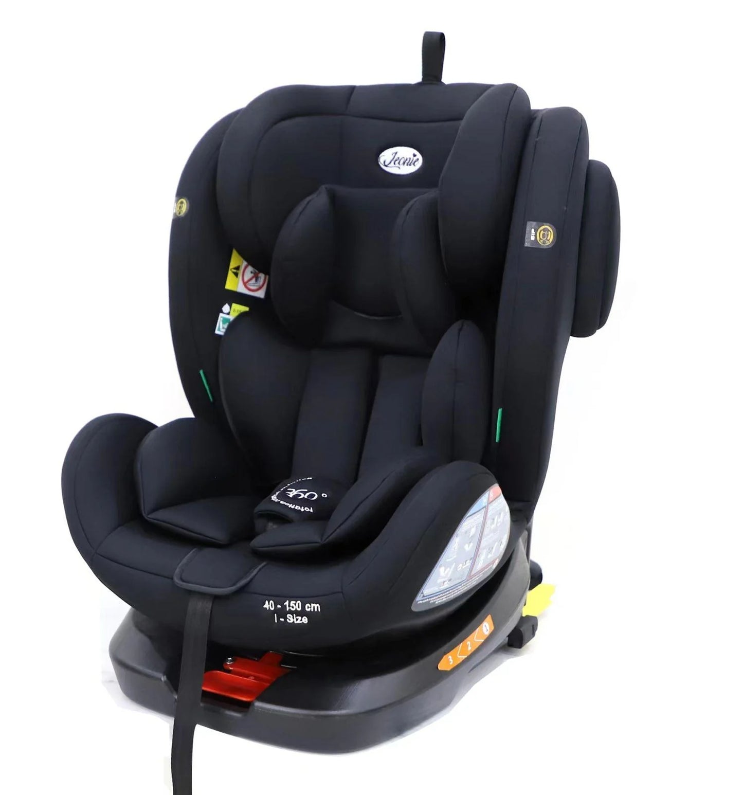 SEGGIOLINO AUTO LEONIE READY-GO 360° I-SIZE 40-150CM ISOFIX NERO