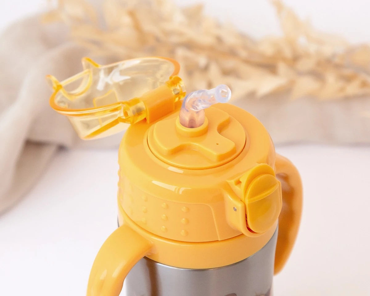 BOTTIGLIA TERMICA IN ACCIAIO INOSSIDABILE CON MANICI 280ML