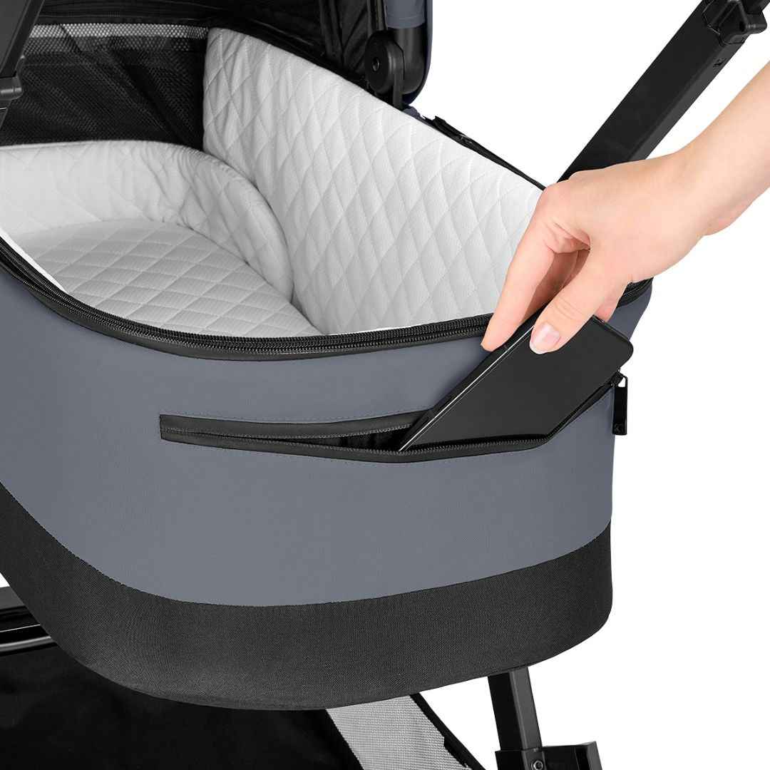 KikkaBoo® Passeggino con navicella 3in1 Mia GRIGIO