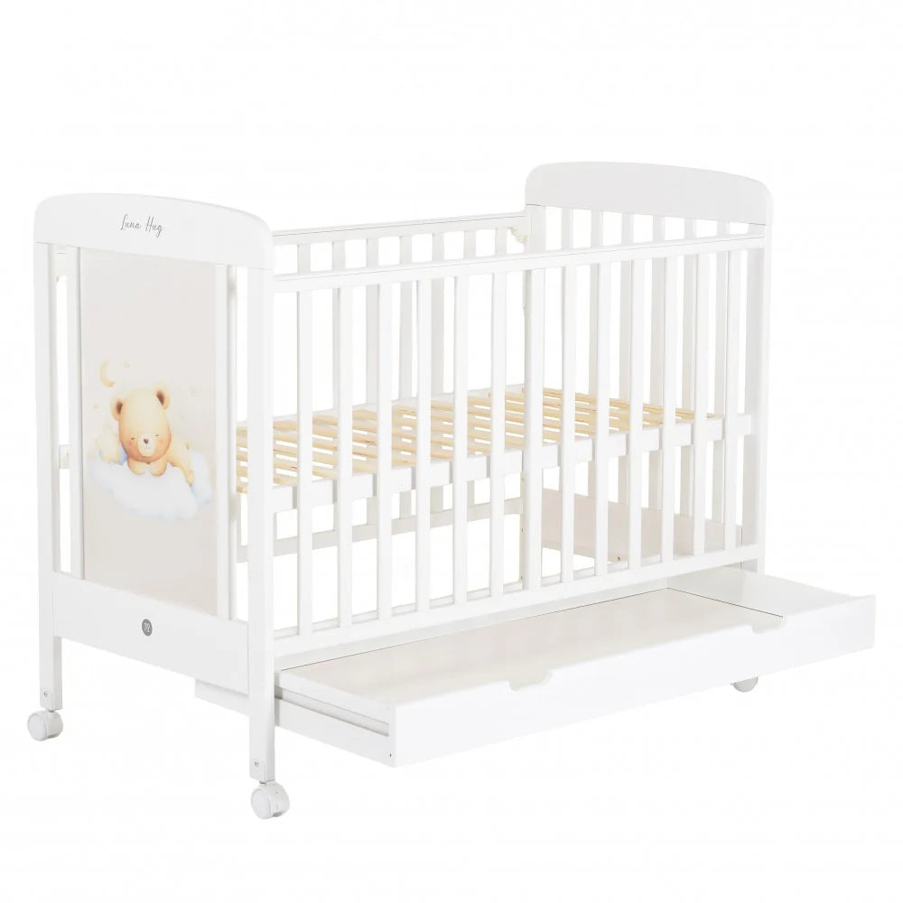 CANGAROO LUNA HUG CULLA IN LEGNO + MATERASSO + ASTA CON VELO CON PANNELLO LED ILLUMINATO