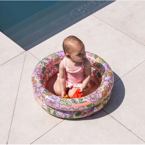 Piscina gonfiabile 2 anelli 60 cm con stampa floreale Swim Essential