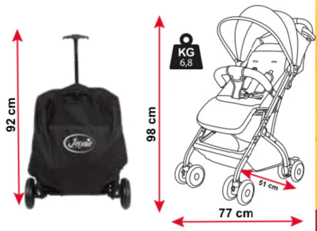 PASSEGGINO LEGGERO LEONIE JOY CON BORSA E COPRIGAMBE