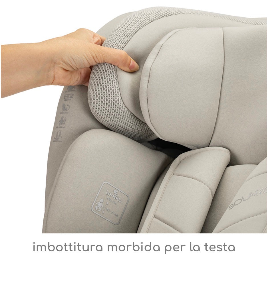 Seggiolino SOLARIS i-Size ISOFIX Support Leg 360 NERO