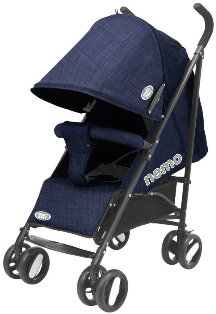 Passeggino Leggero per Bambini Pieghevole con Borsa Nemo blu