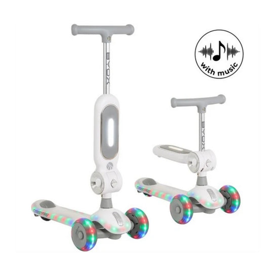Byox StreetPro monopattino evolutivo 3 ruote 2-in-1 grigio