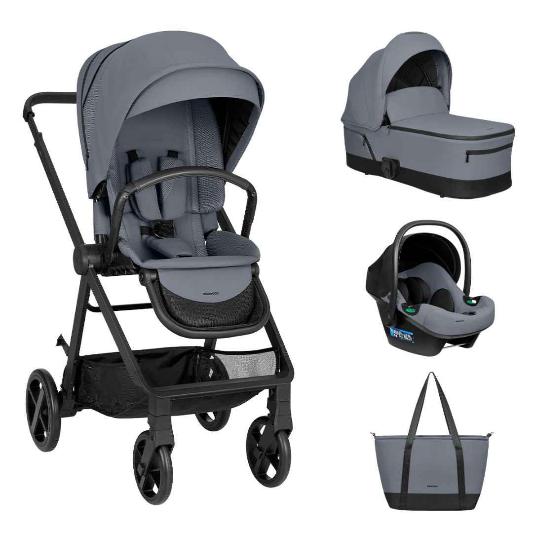 KikkaBoo® Passeggino con navicella 3in1 Mia GRIGIO