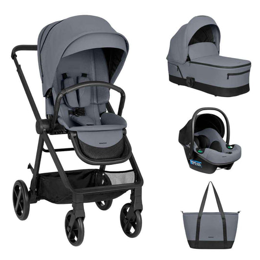 KikkaBoo® Passeggino con navicella 3in1 Mia GRIGIO
