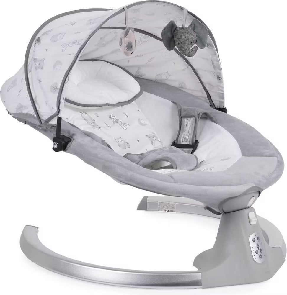 MONI Sdraietta Elettrica ARI GRIGIO con Telecomando Timer e Melodie