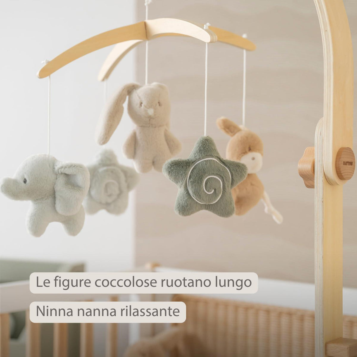 NATTOU Giostrina in Legno luoulou