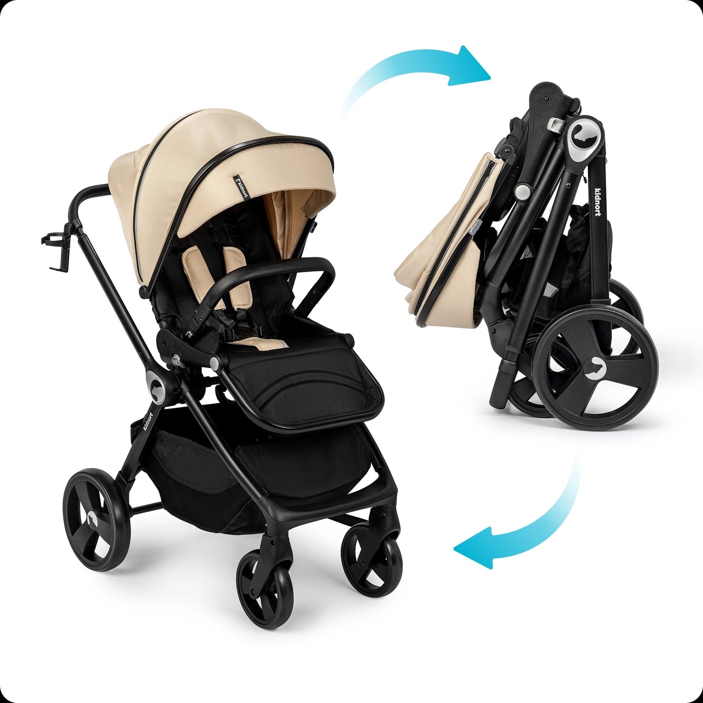 Isbjorn Kidnort - Passeggino Reversibile BEIGE