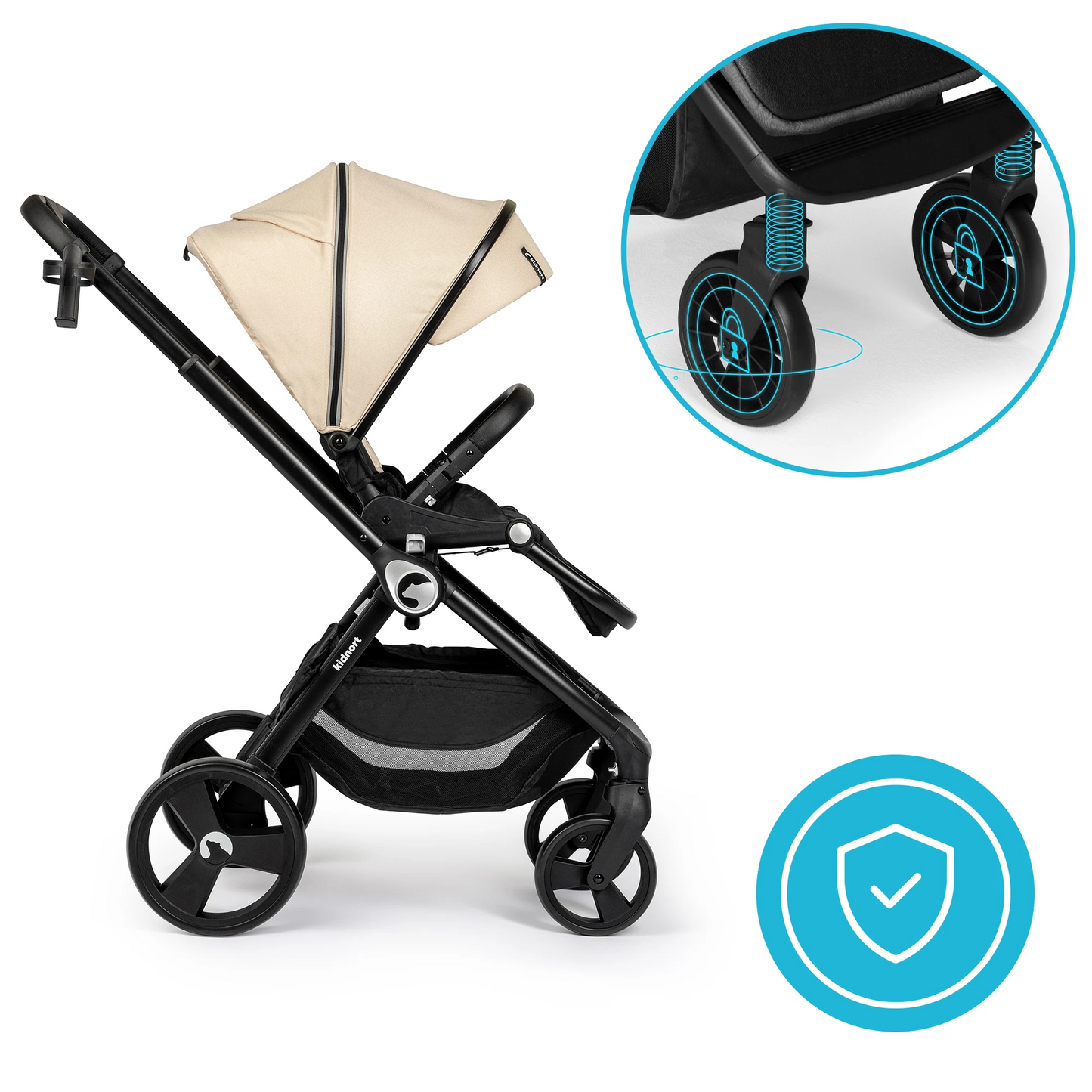 Isbjorn Kidnort - Passeggino Reversibile BEIGE