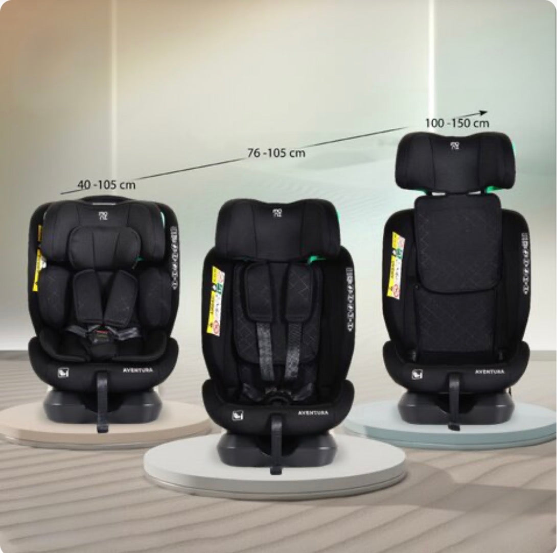 MONI SEGGIOLINO AUTO AVENTURA I-SIZE 40-150CM NERO