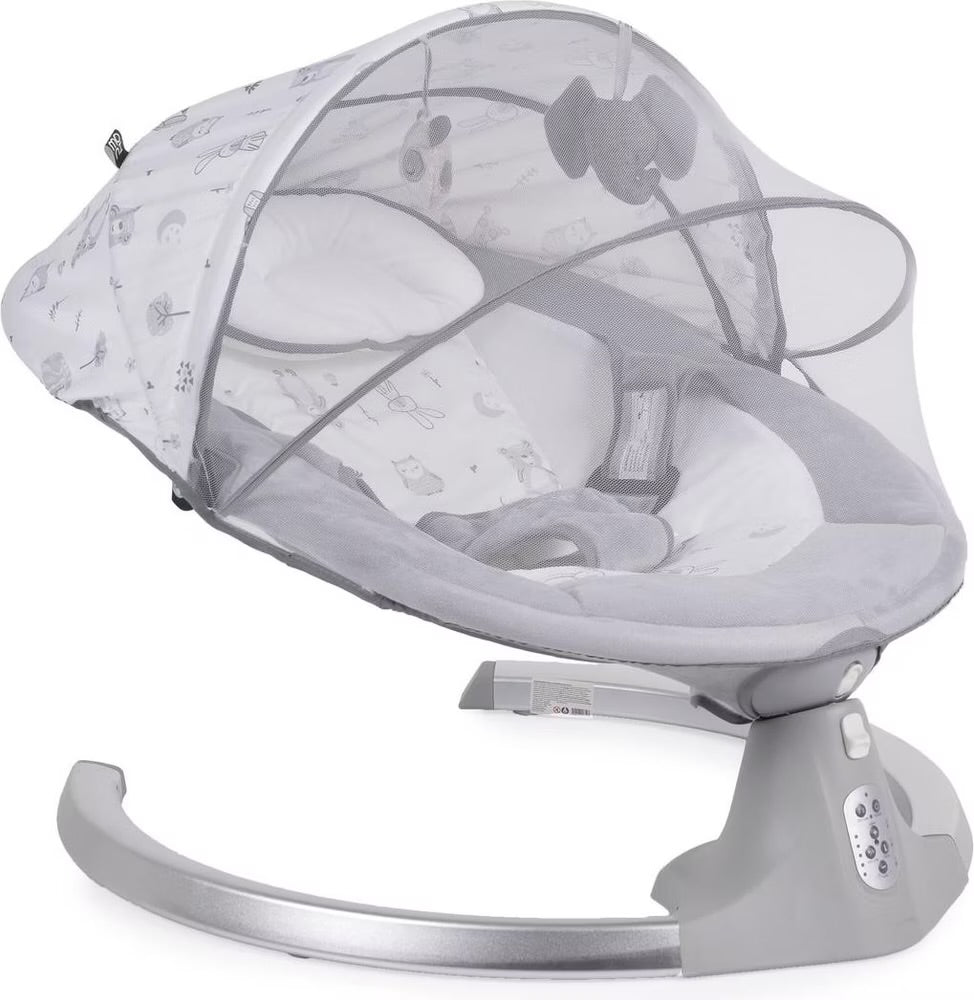 MONI Sdraietta Elettrica ARI GRIGIO con Telecomando Timer e Melodie