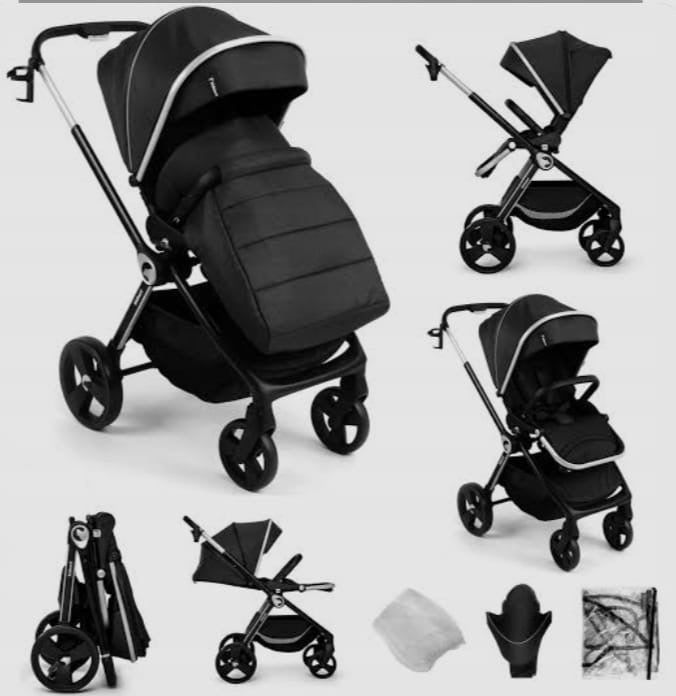 Isbjorn Kidnort - Passeggino Reversibile nero