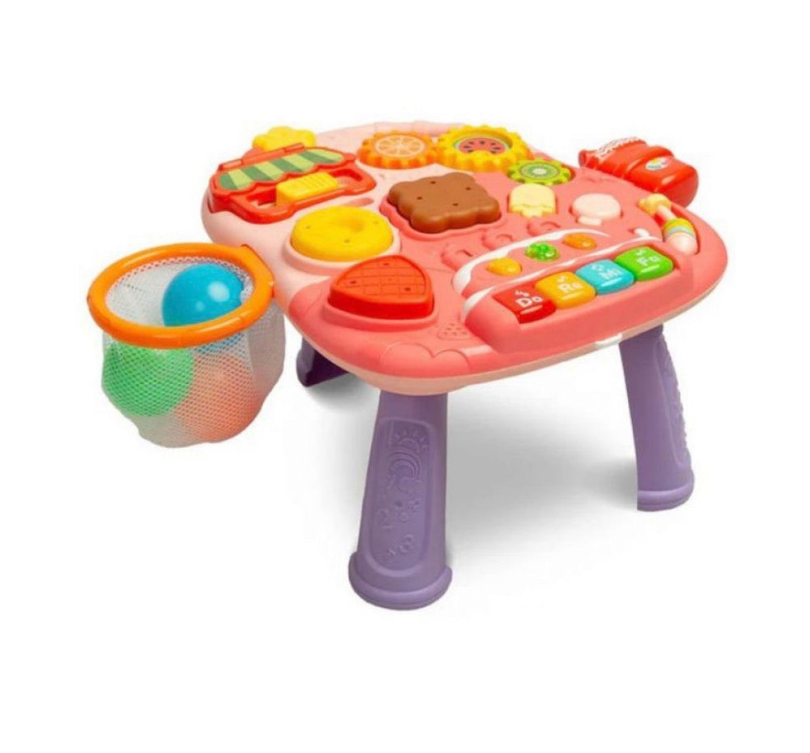 Moni Toys Giocattolo Evolutivo 5 in 1 – Cavalcabile, Dondolo, Girello, Balance Bike e Tavolo Attività ROSA