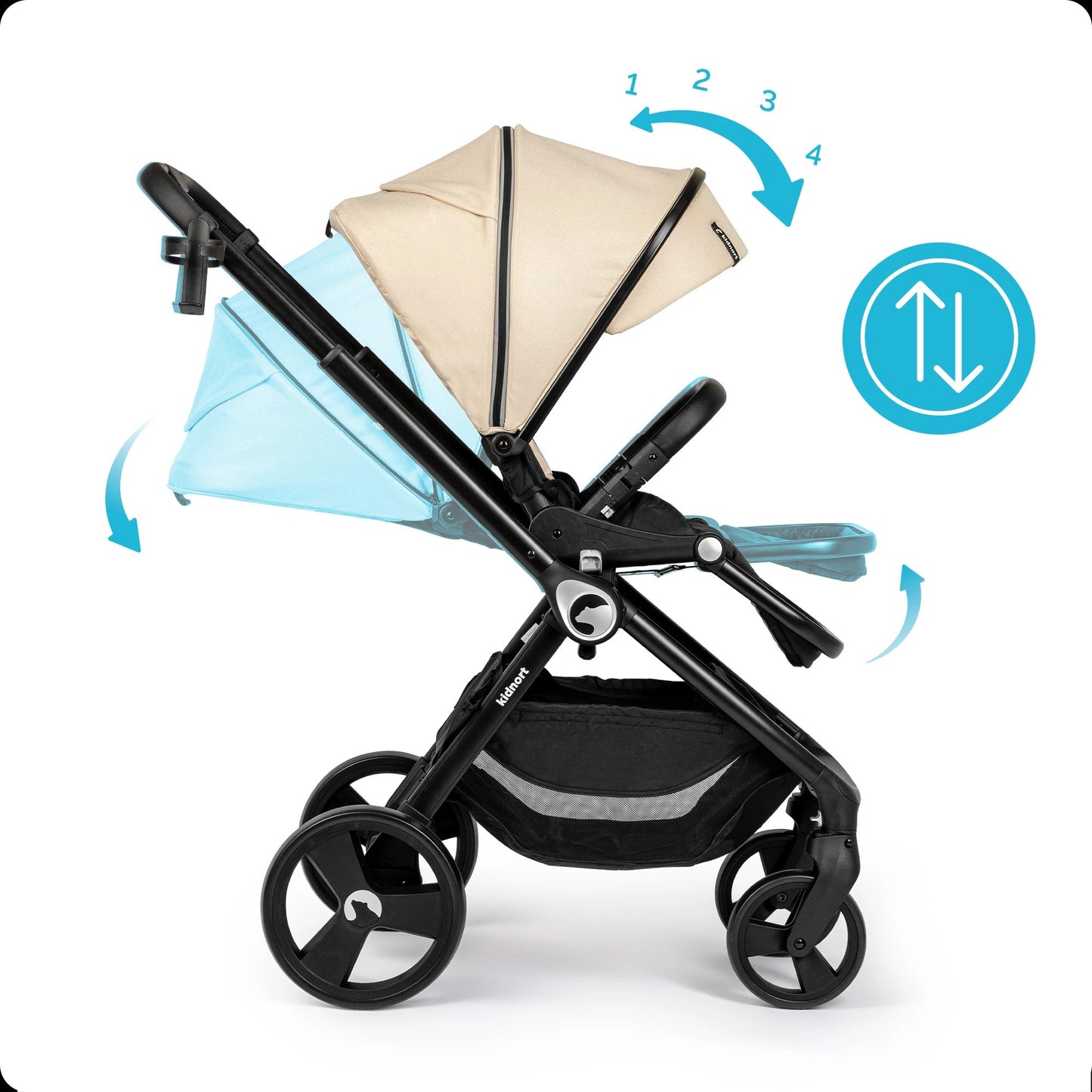 Isbjorn Kidnort - Passeggino Reversibile BEIGE