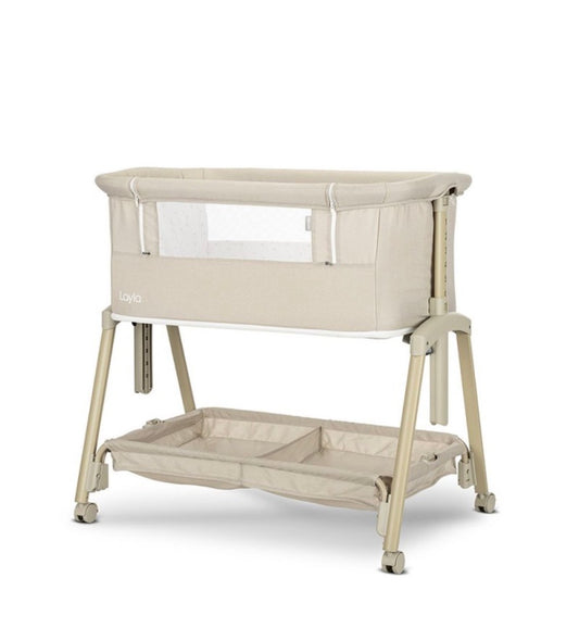Mini culla LAYLA 2in1 con sponda abbattibile BEIGE