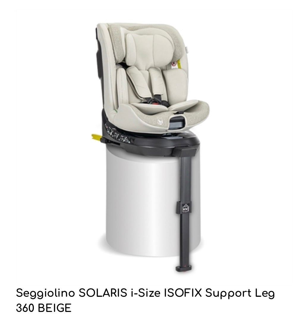 Seggiolino SOLARIS i-Size ISOFIX Support Leg 360 BEIGE