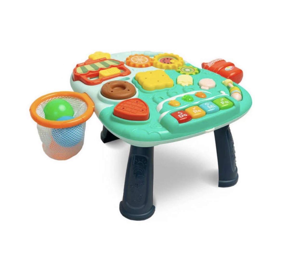 Moni Toys Giocattolo Evolutivo 5 in 1 – Cavalcabile, Dondolo, Girello, Balance Bike e Tavolo Attività AZZURRO