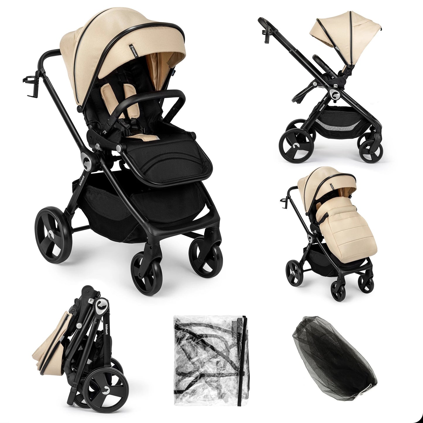 Isbjorn Kidnort - Passeggino Reversibile BEIGE