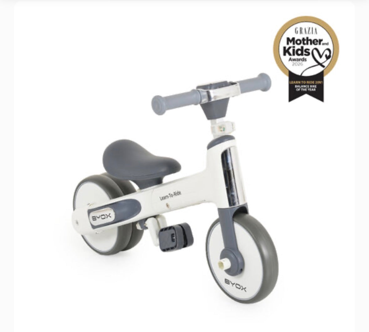 Mini bici da equilibrio Impara a cavalcare 2in1 bianca