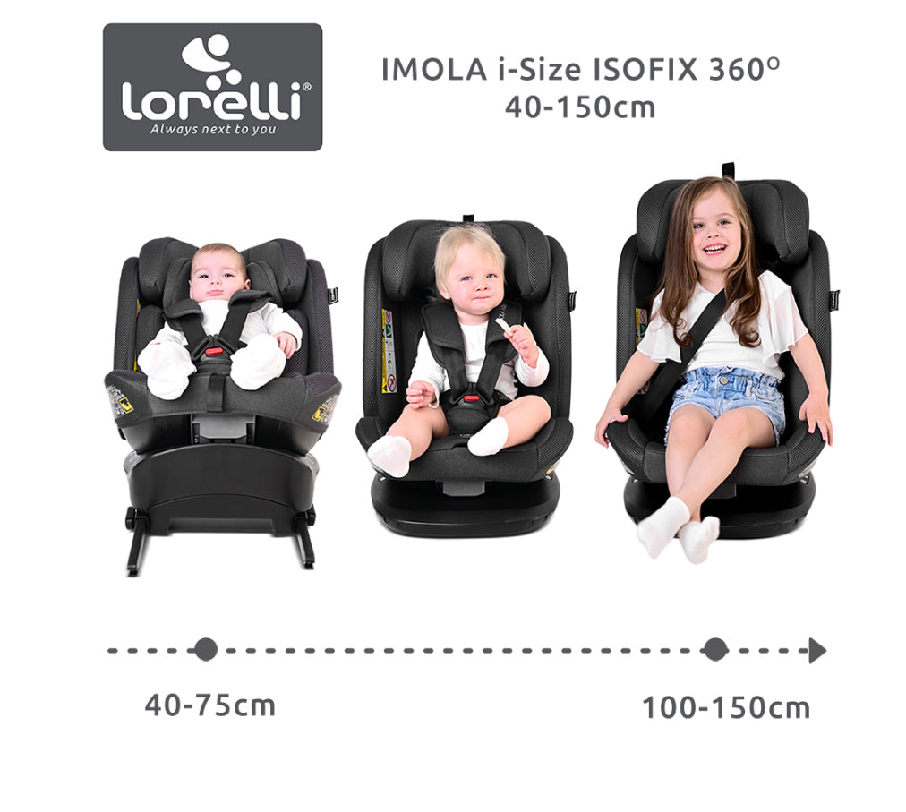 Seggiolino IMOLA i-Size ISOFIX 360 NERO