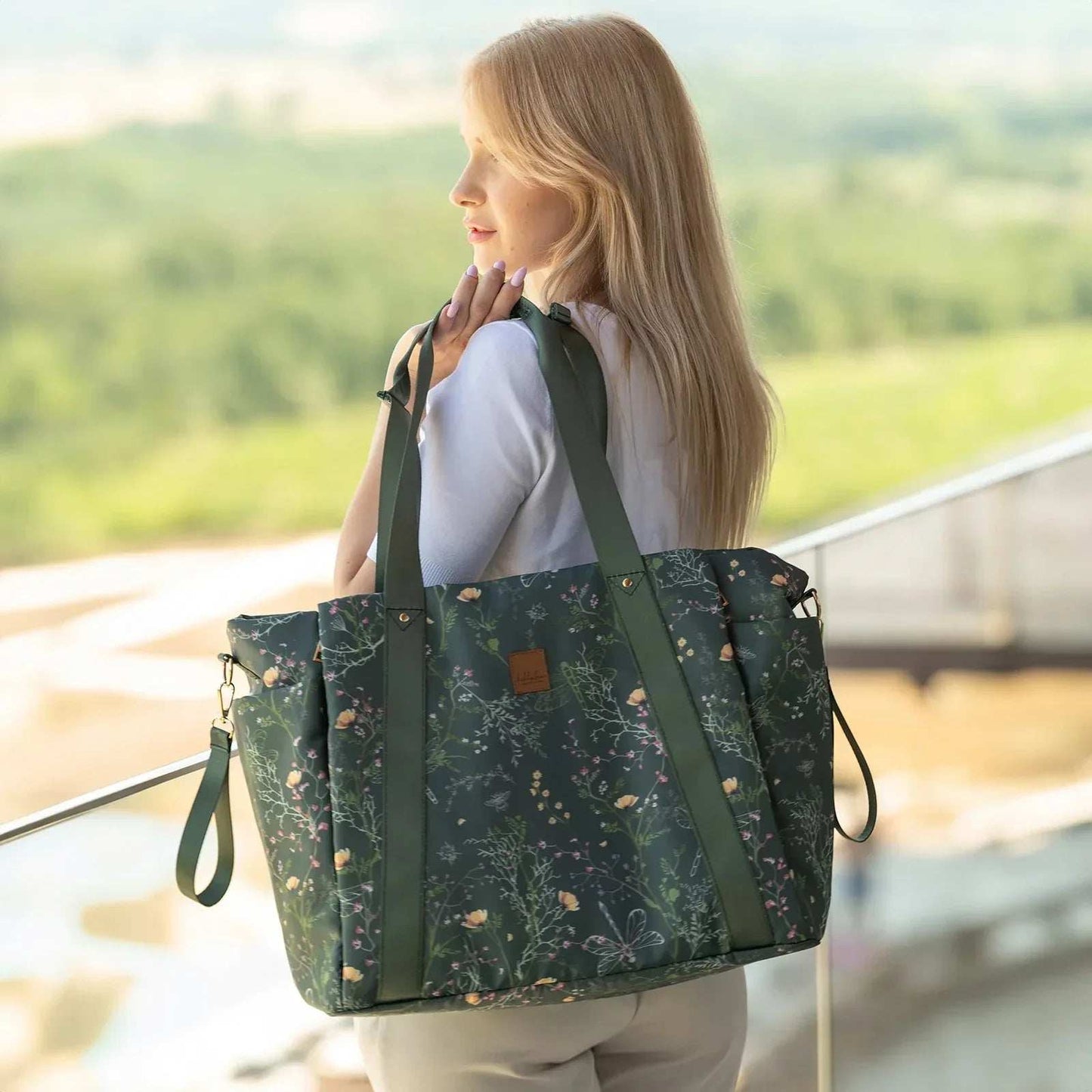 KikkaBoo® Borsa fasciatoio Florence Secret Garden Green