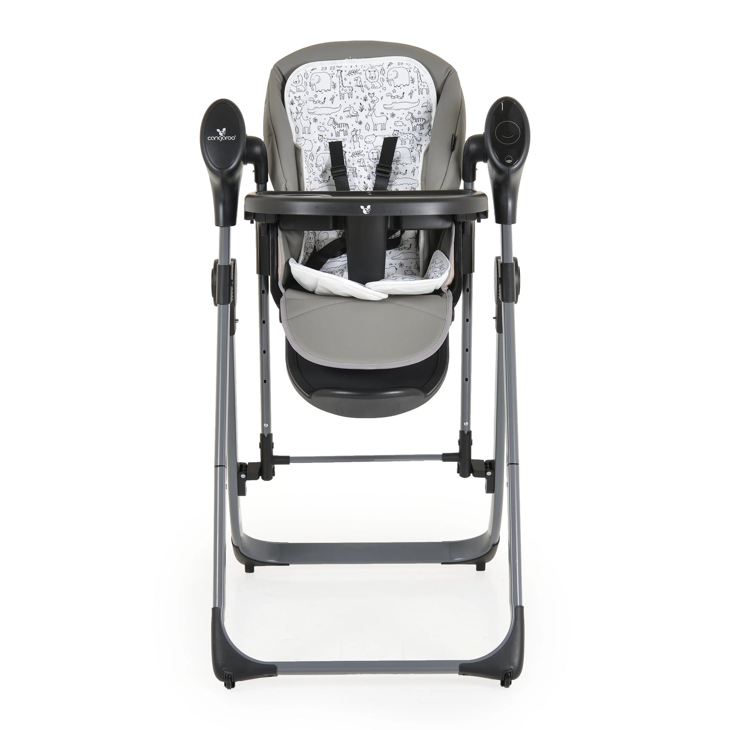 SEDIOLONE PAPPA E ALTALENA ELETTRICA MULTIFUNZIONALE CANGAROO NIRVANA 2 IN 1 GRIGIA