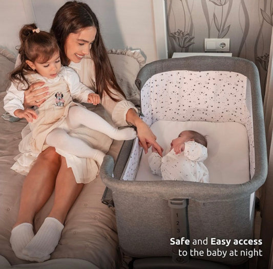 Mini culla LAYLA 2in1 con sponda abbattibile BEIGE