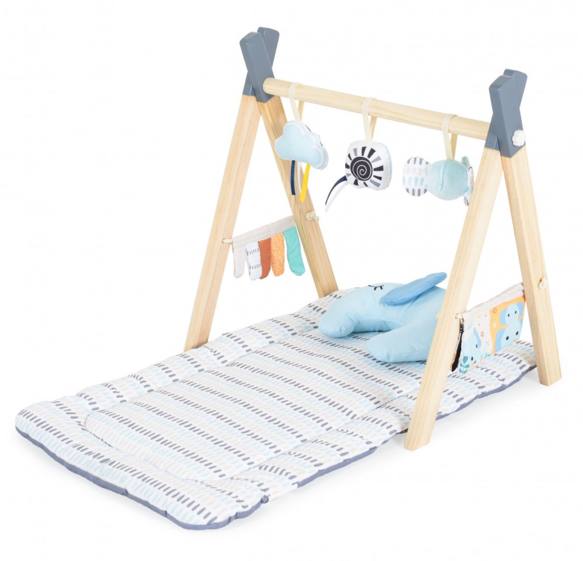 Moni Toys Sahara Tappeto da gioco con palestra per bambini in legno