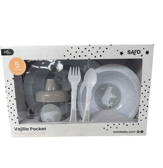 SARO STOVIGLIE POCKET 5 PZ GRIGIO