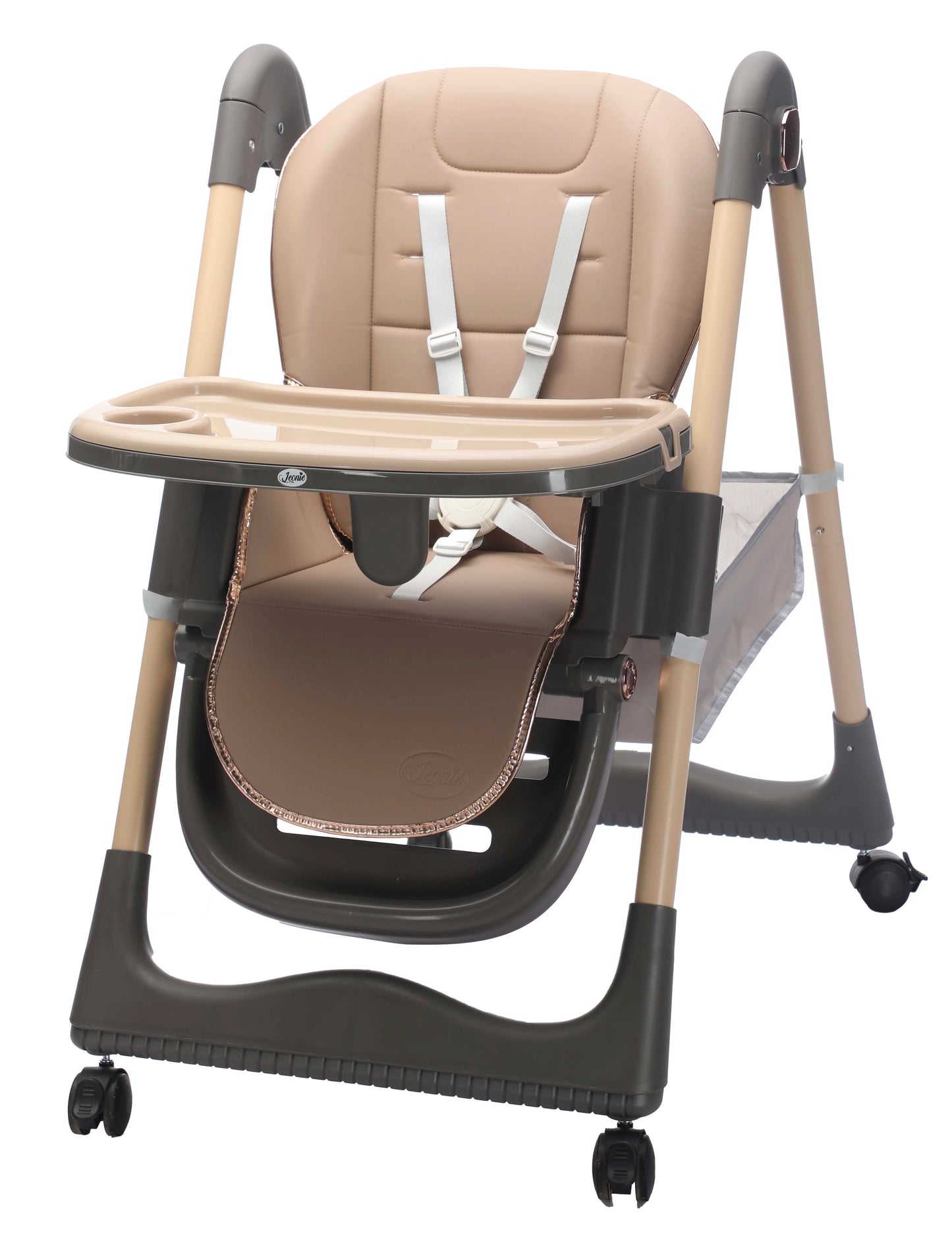 SEDIOLONE PAPPA LEONIE NEST NERO + BAVAGLINO, SCODELLA E POSATE IN SILICONE OMAGGIO