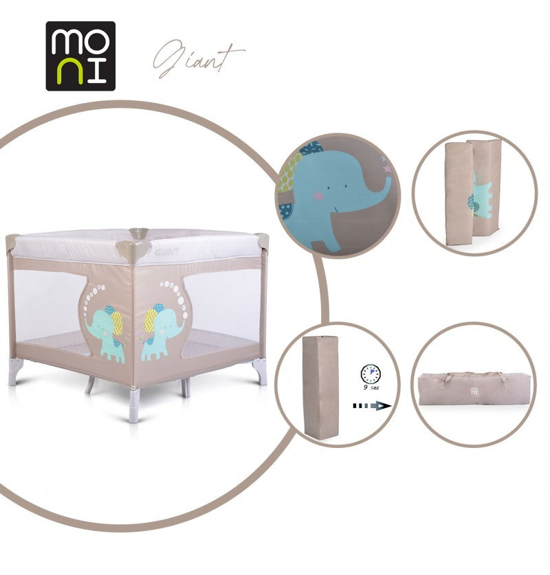 MONI Box Quadrato Pieghevole da Viaggio GIANT GREY
