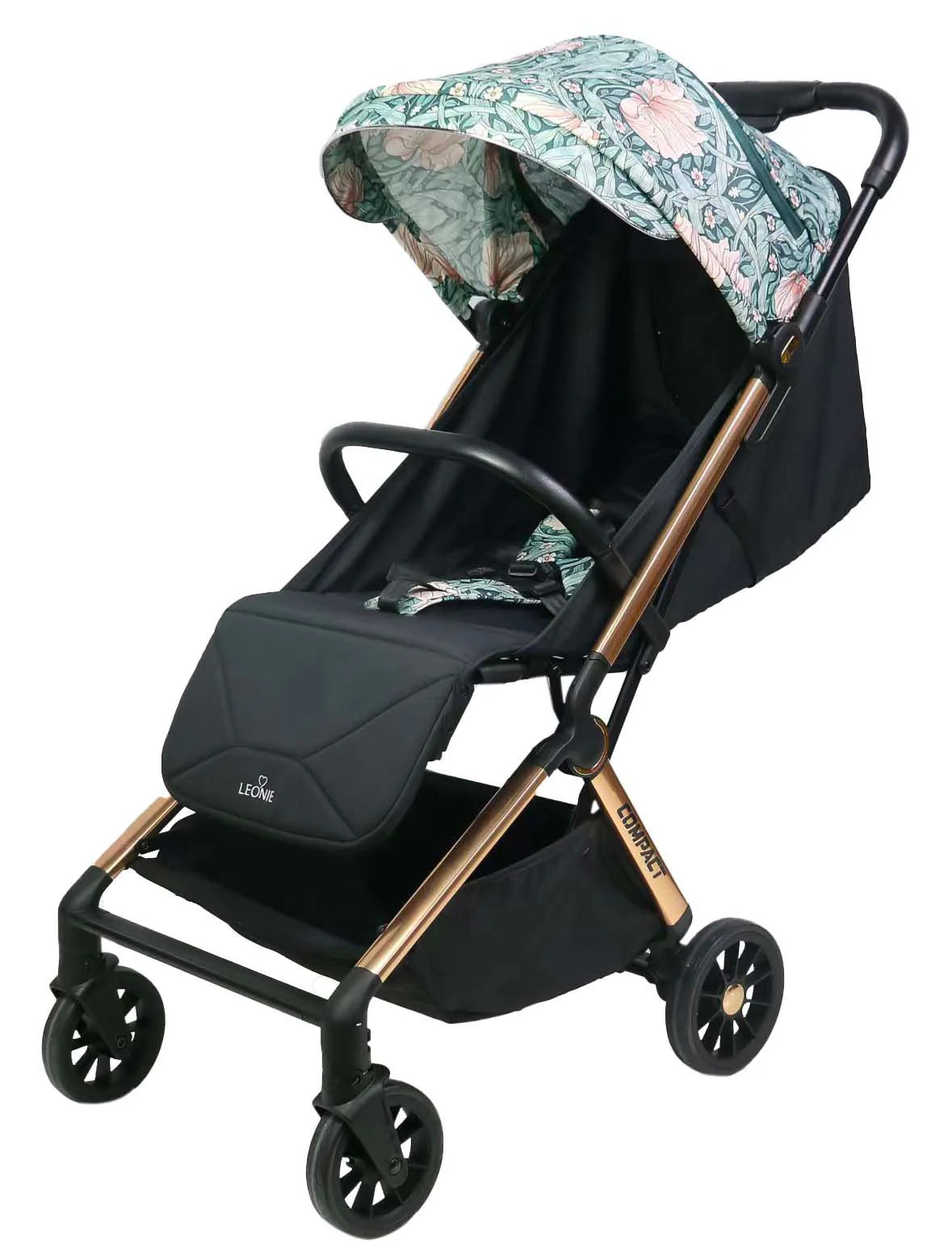 PASSEGGINO LEGGERO LEONIE COMPACT CON BORSA, BAGAGLIO A MANO IN AEREO, FLOREALE