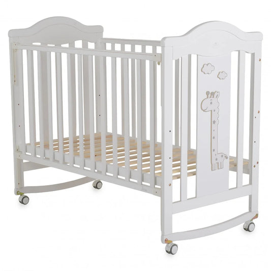 CANGAROO JUNO CULLA IN LEGNO CON FUNZIONE DONDOLO 125X65CM COMPLETA DI MATERASSO