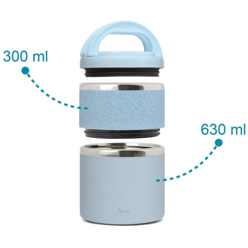 THERMOS DOPPIO PER ALIMENTI IN ACCIAIO INOSSIDABILE 930ML VARI COLORI